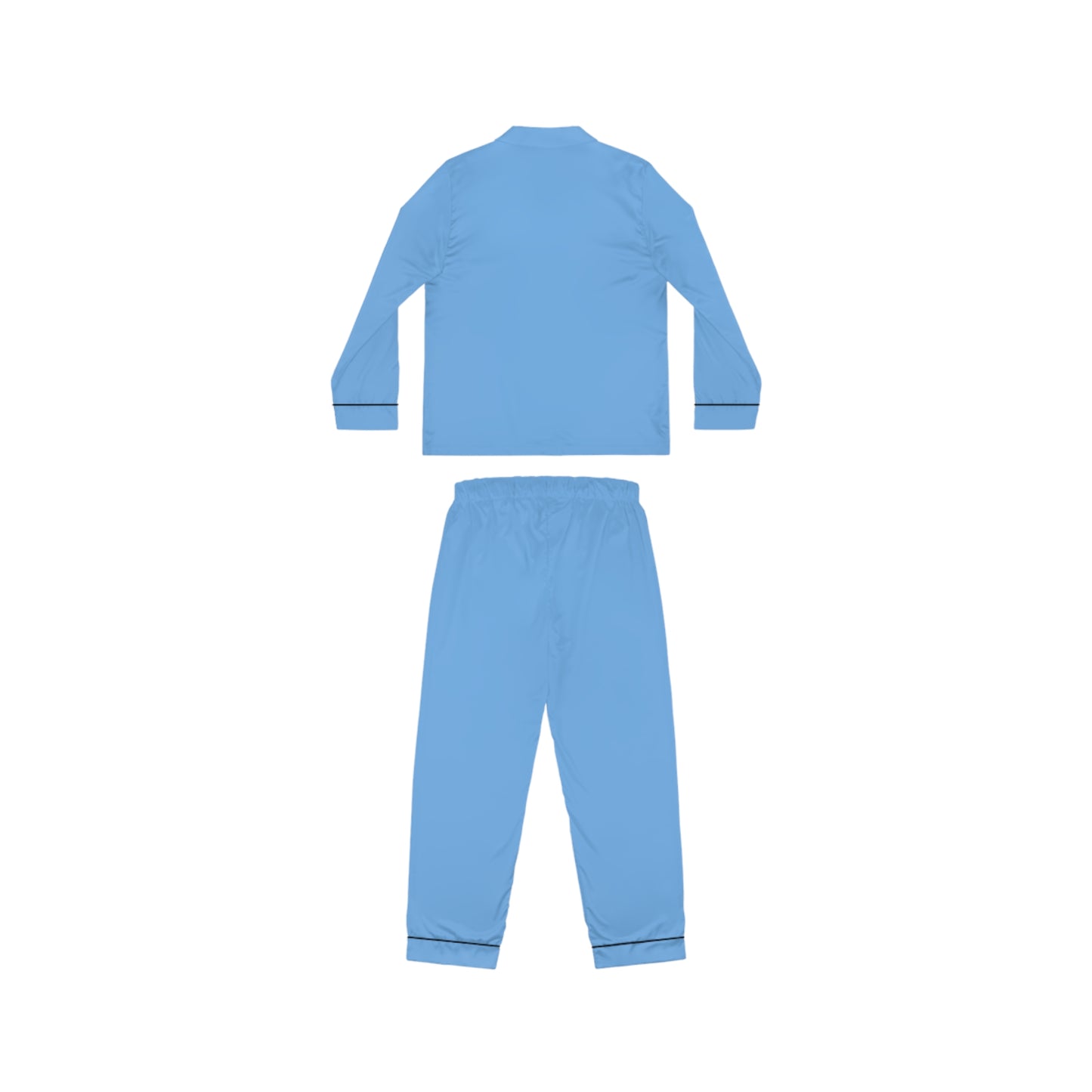 Elegant Women's Satin Pajamas- sky blue