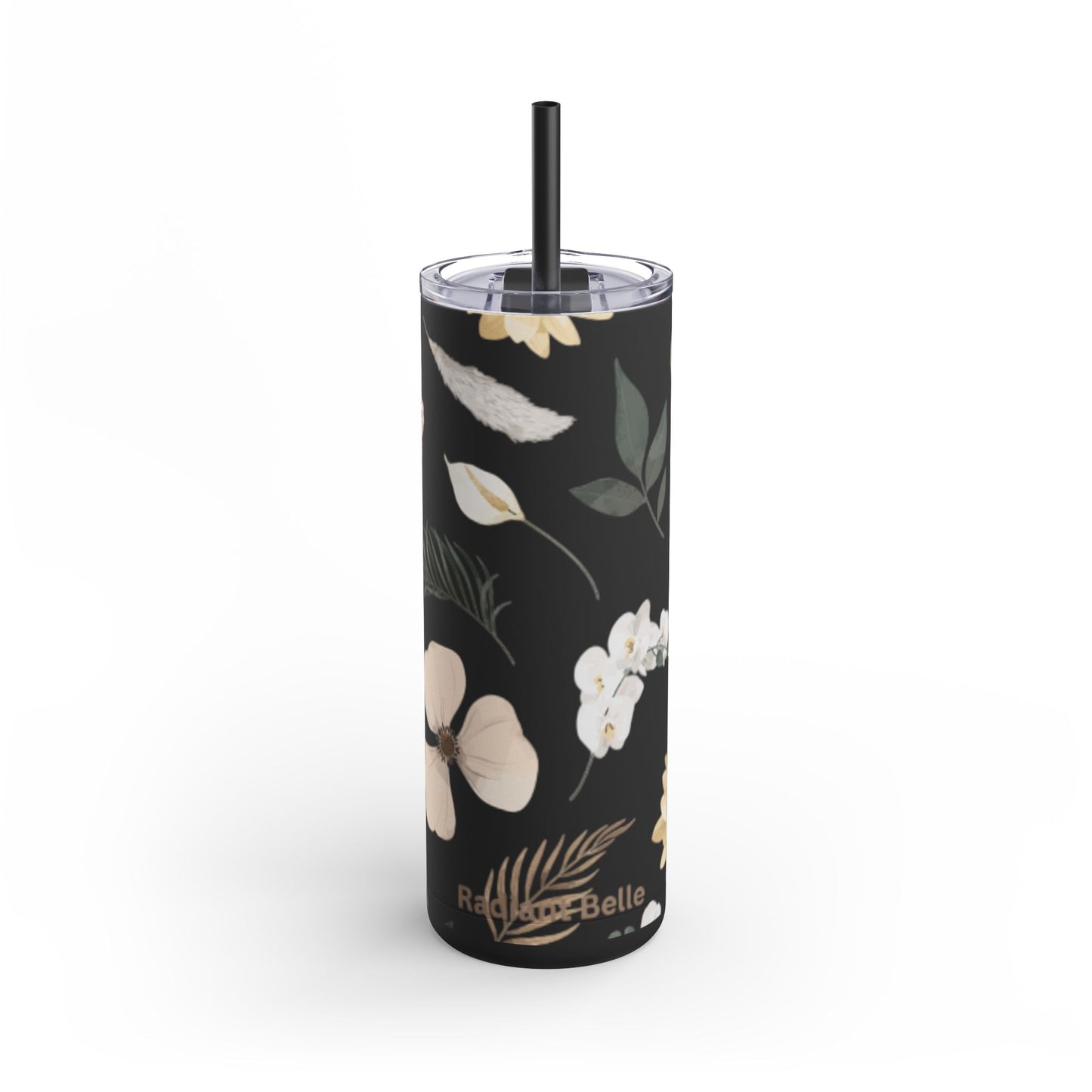 Floral Matte Tumbler | 20oz Skinny Drinkware for Nature Lovers