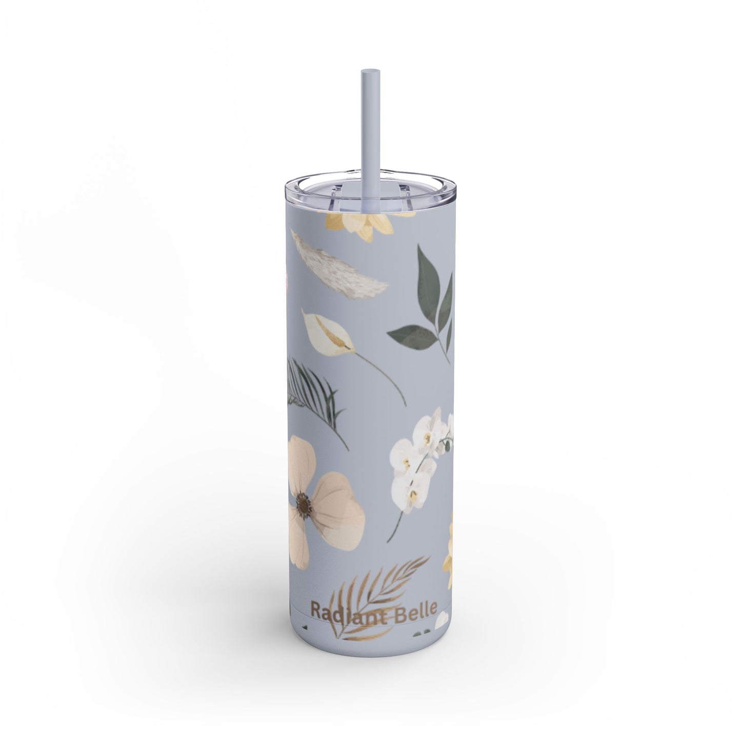 Floral Matte Tumbler | 20oz Skinny Drinkware for Nature Lovers