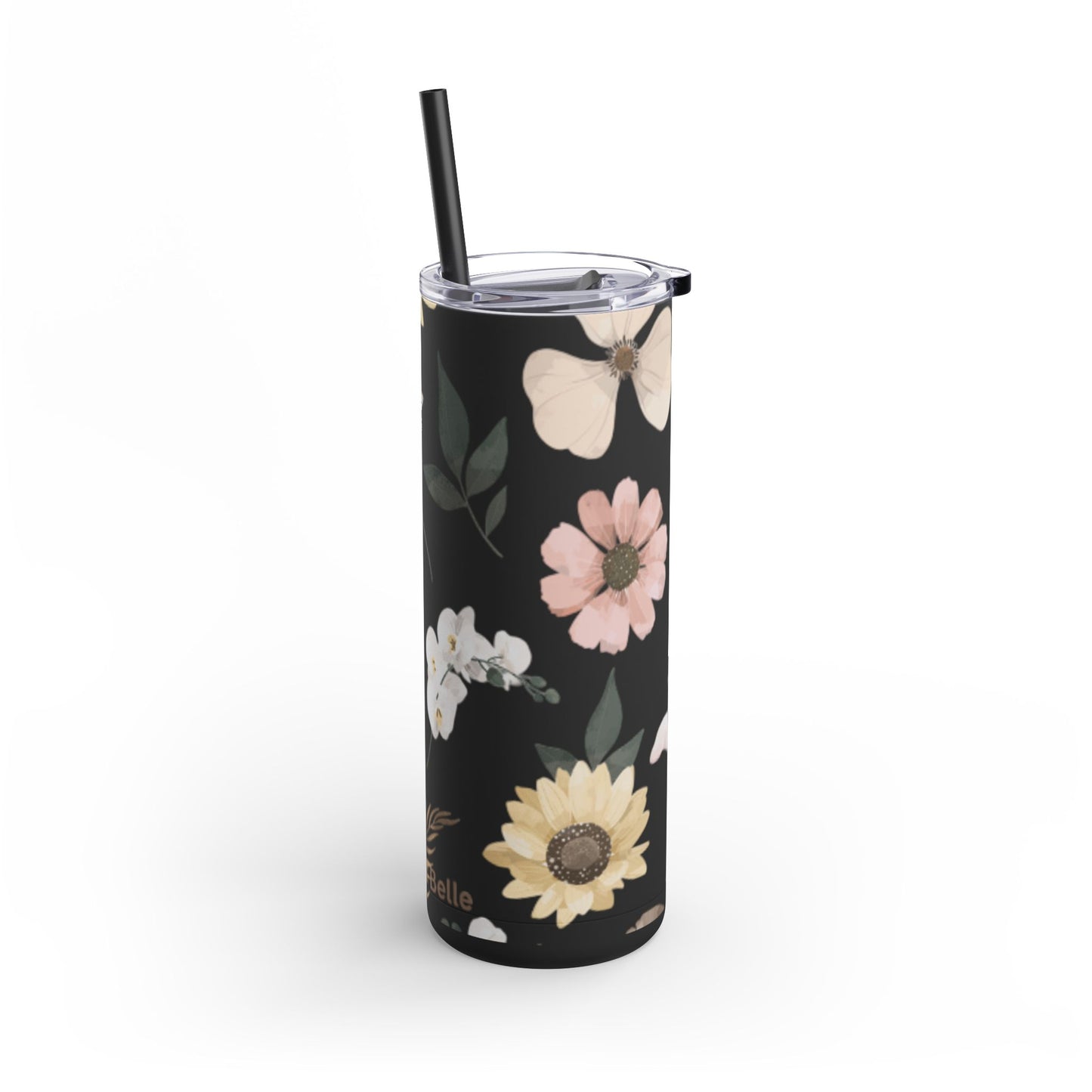 Floral Matte Tumbler | 20oz Skinny Drinkware for Nature Lovers