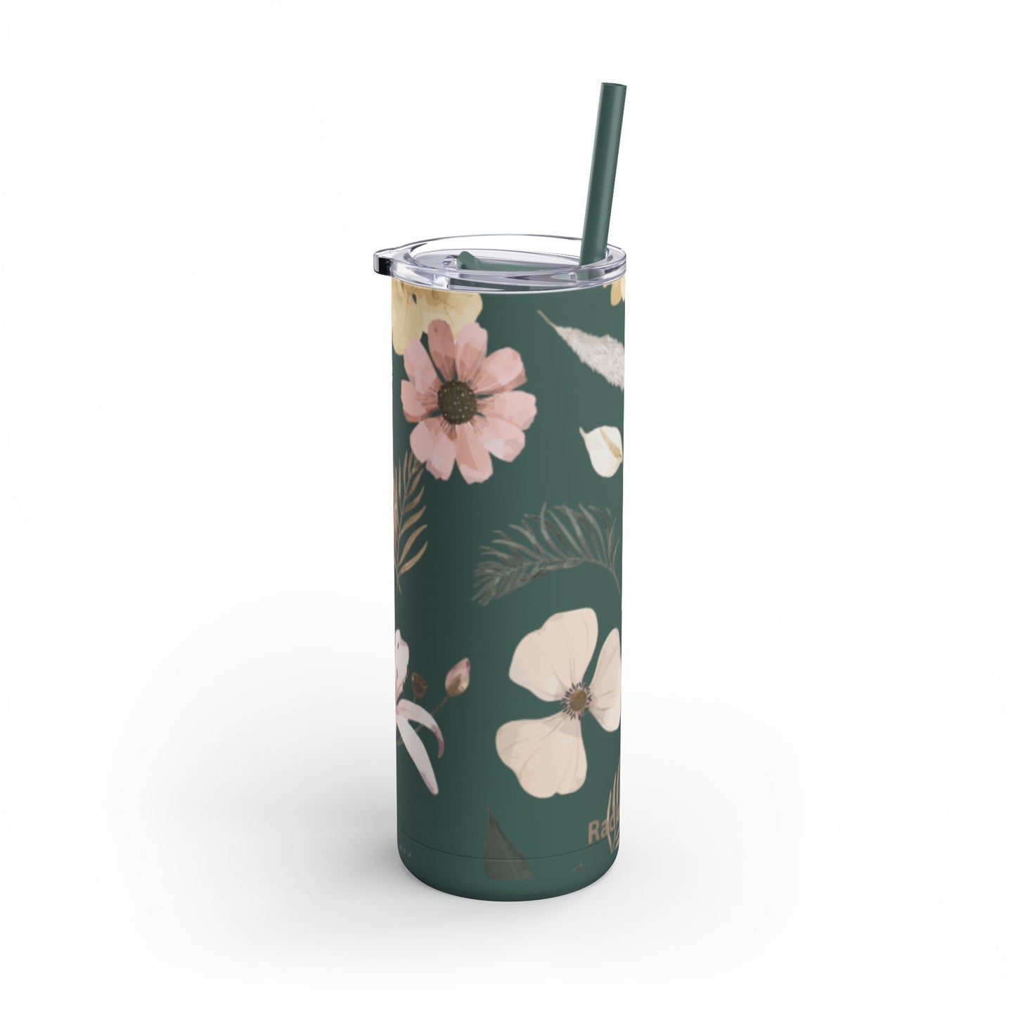 Floral Matte Tumbler | 20oz Skinny Drinkware for Nature Lovers