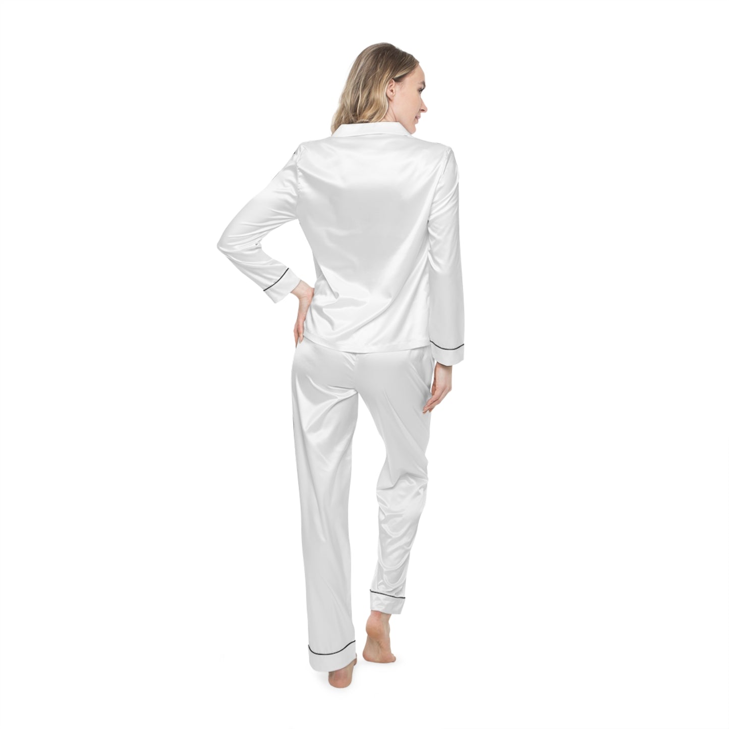 Bride Satin Pajamas- White