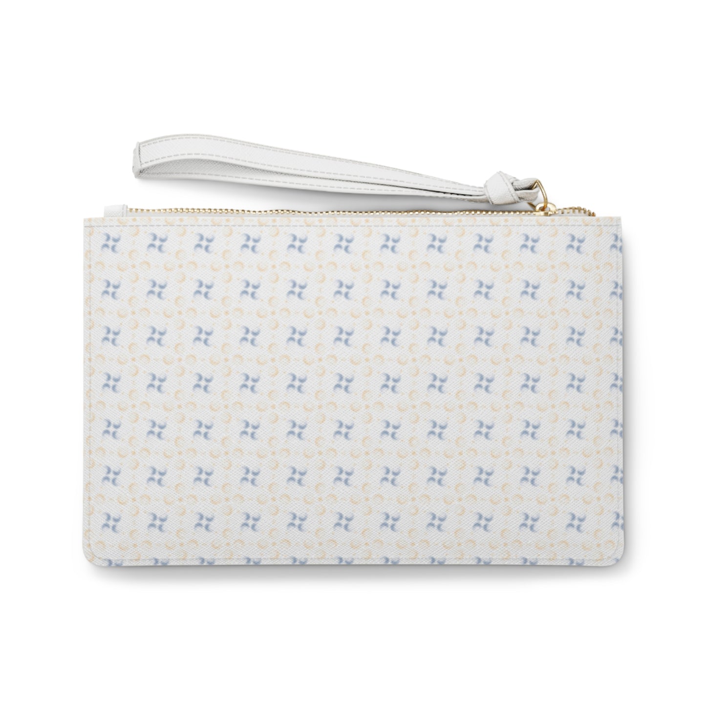 Blue and Cream Clutch Bag