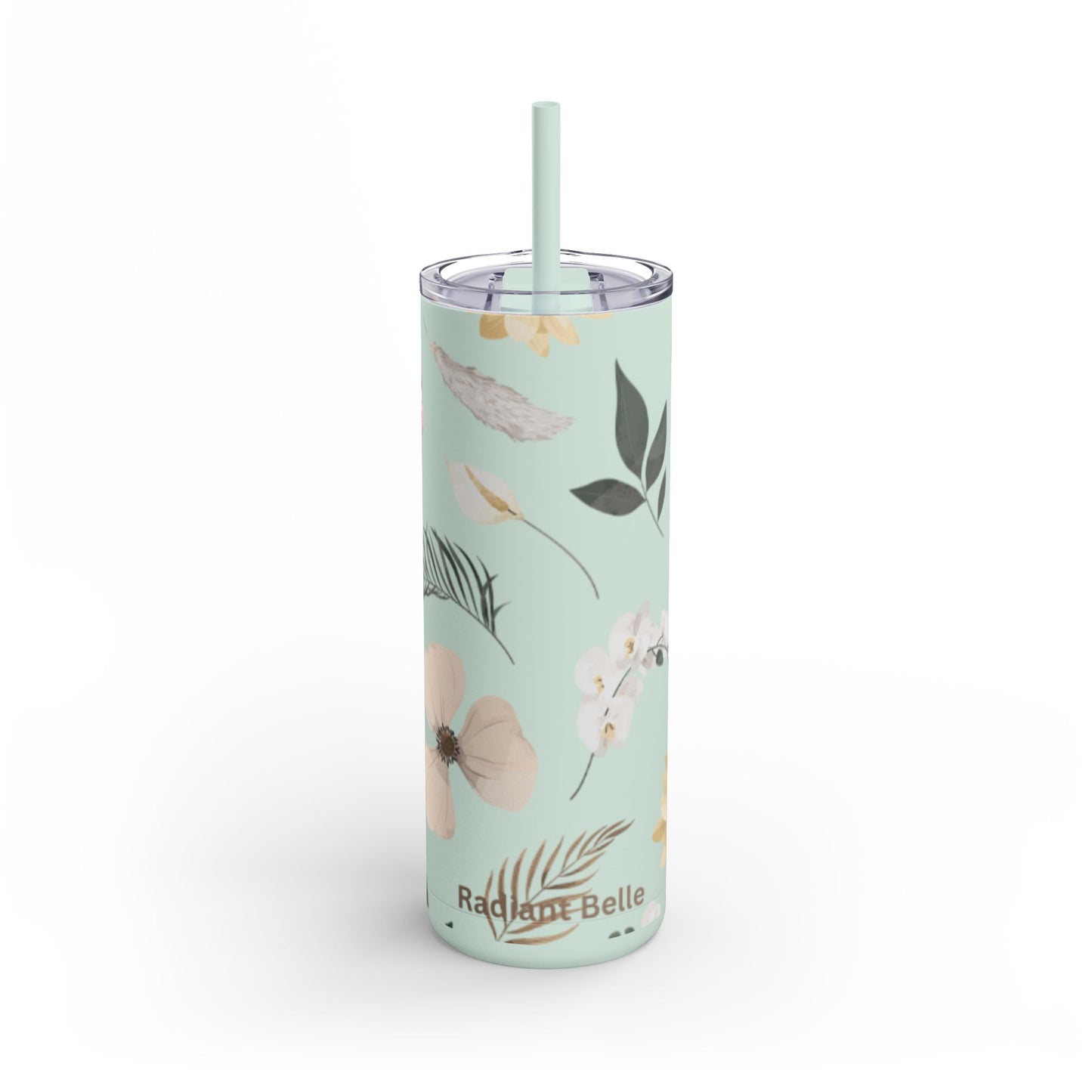 Floral Matte Tumbler | 20oz Skinny Drinkware for Nature Lovers