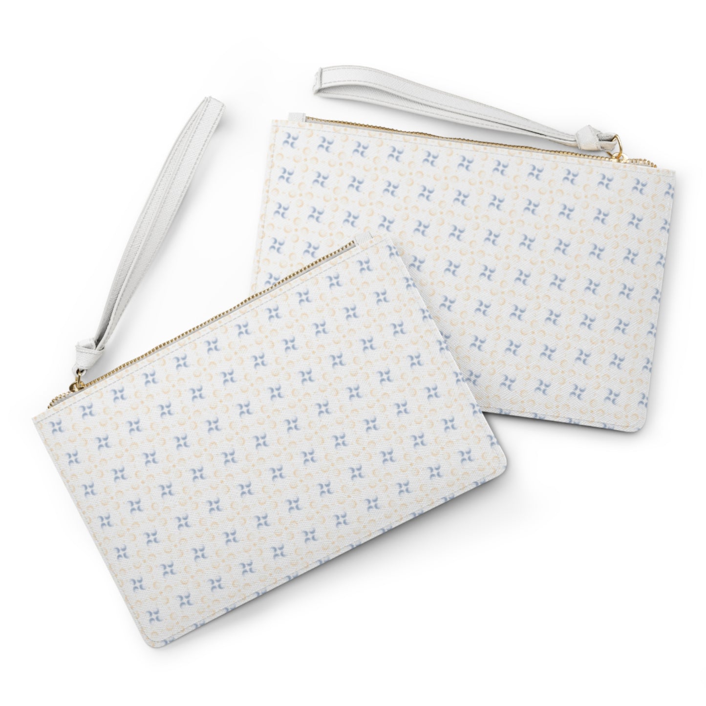 Blue and Cream Clutch Bag