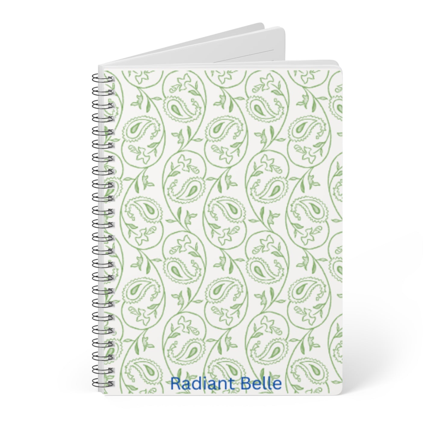 Radiant Belle A5 Wirobound Notebook - Elegant Floral Design for Creative Minds