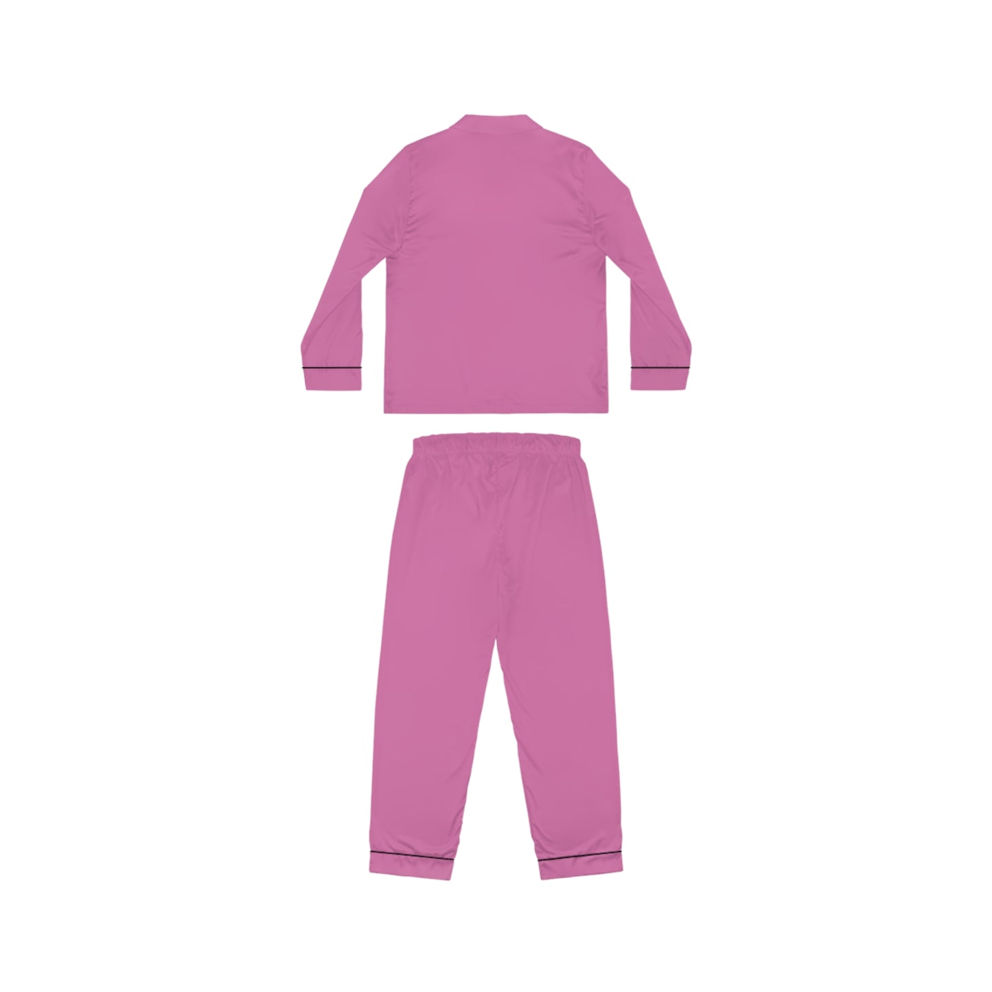 Elegant Women's Satin Pajamas- light pink