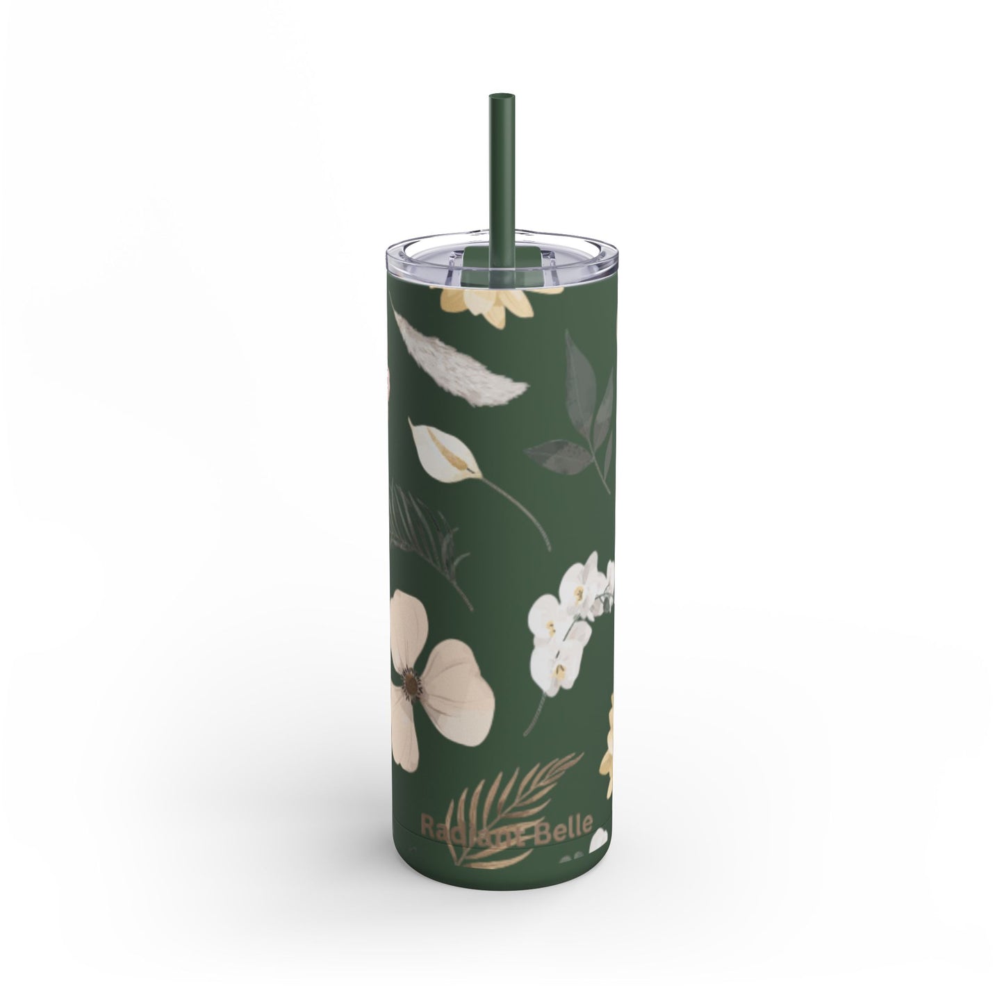 Floral Matte Tumbler | 20oz Skinny Drinkware for Nature Lovers