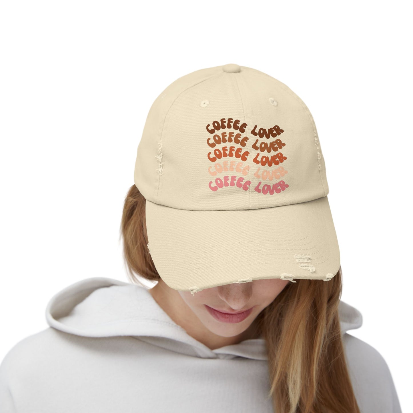 Coffee Lover Distressed Ball-cap