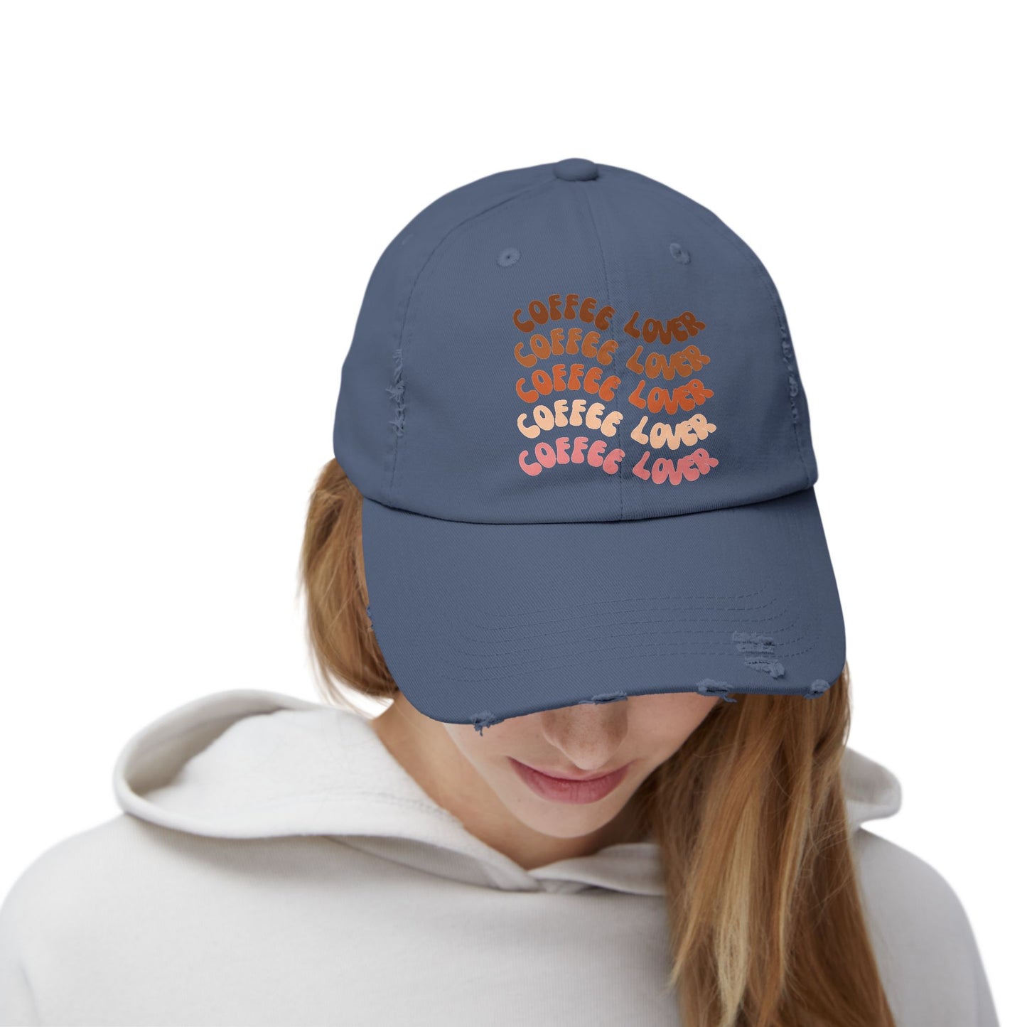 Coffee Lover Distressed Ball-cap