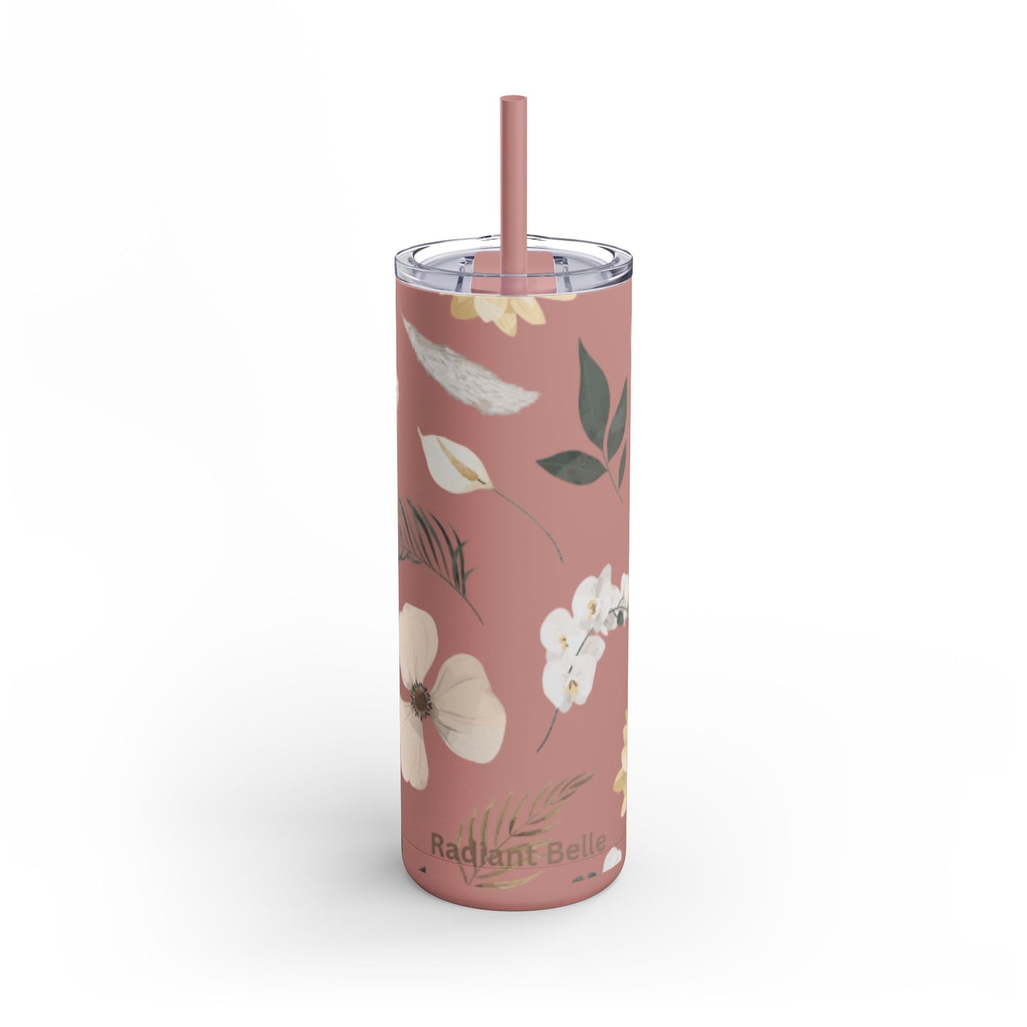 Floral Matte Tumbler | 20oz Skinny Drinkware for Nature Lovers