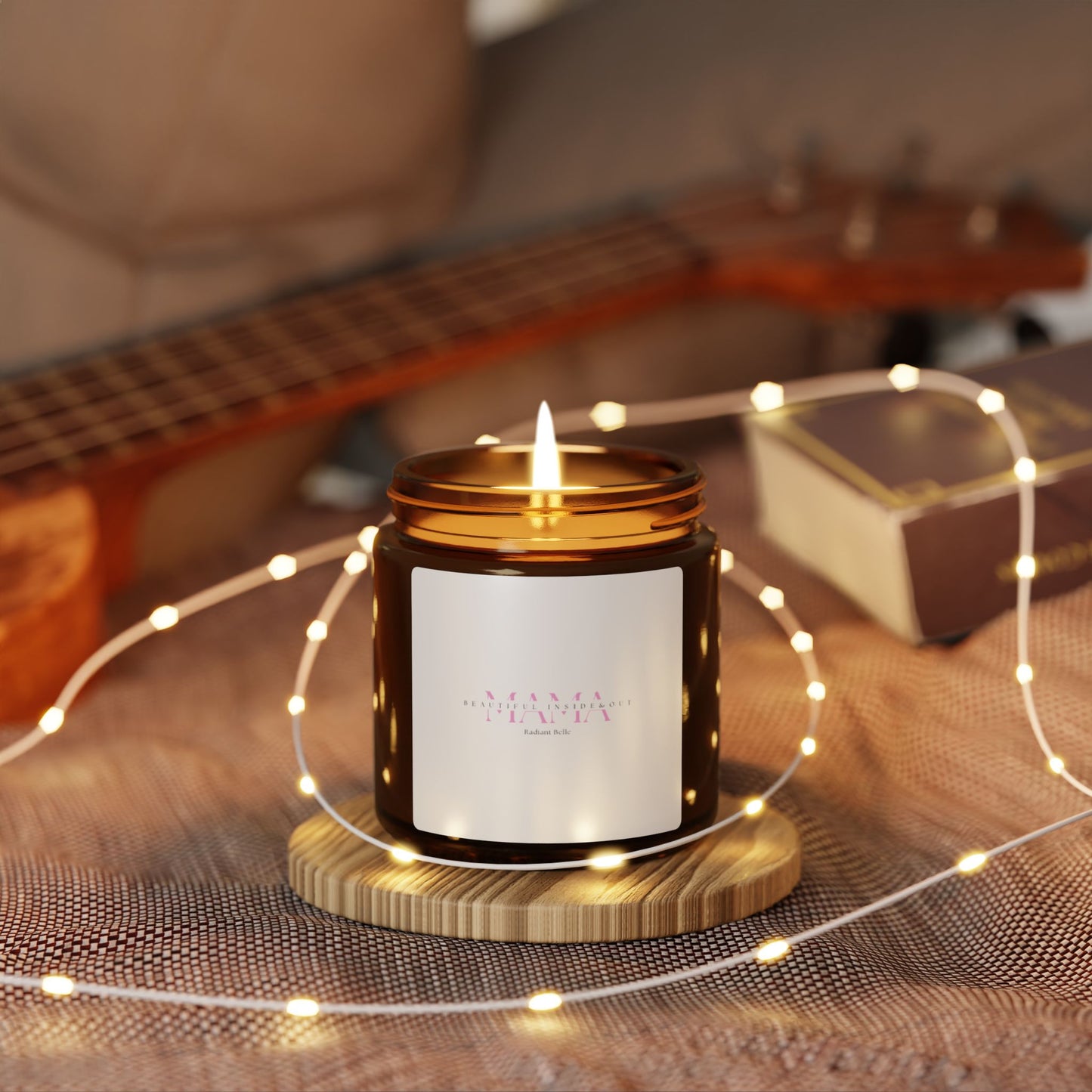 Scented Soy Candle (Multi-Size, Amber Jar)