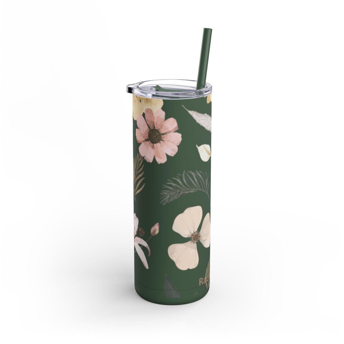 Floral Matte Tumbler | 20oz Skinny Drinkware for Nature Lovers